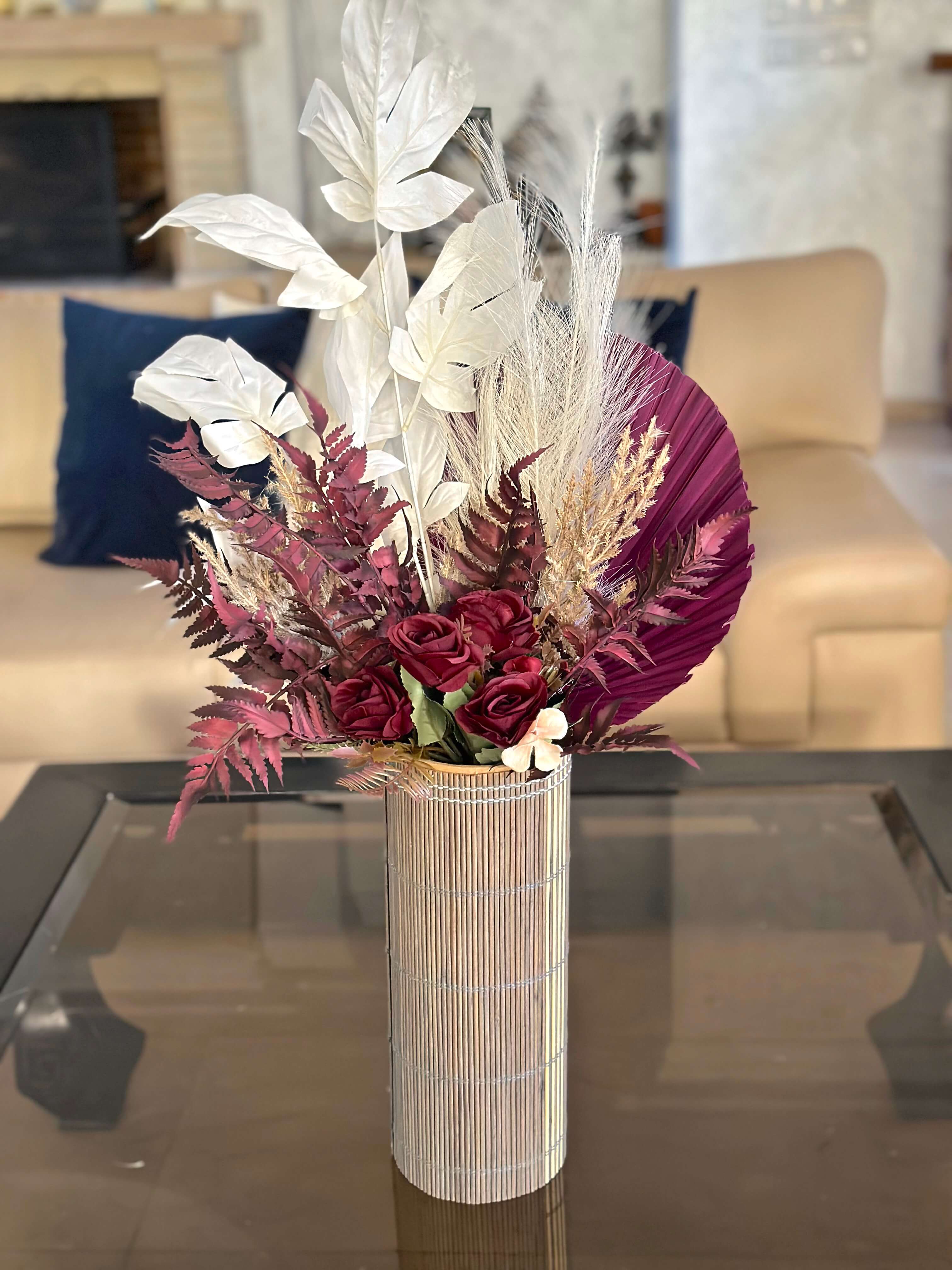 Composition florale - Élégance Pourpre