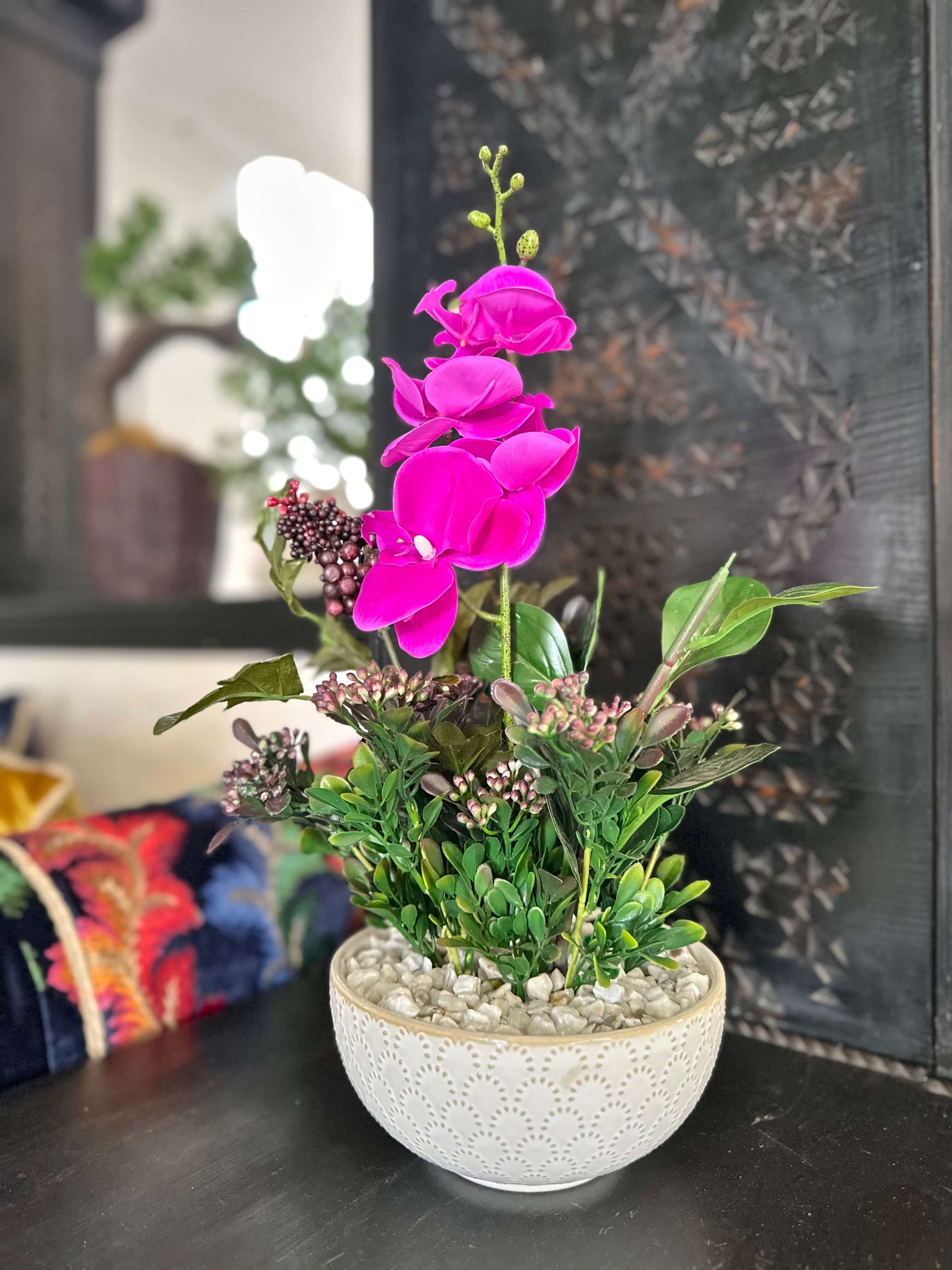 Composition florale - Orchidée Rose