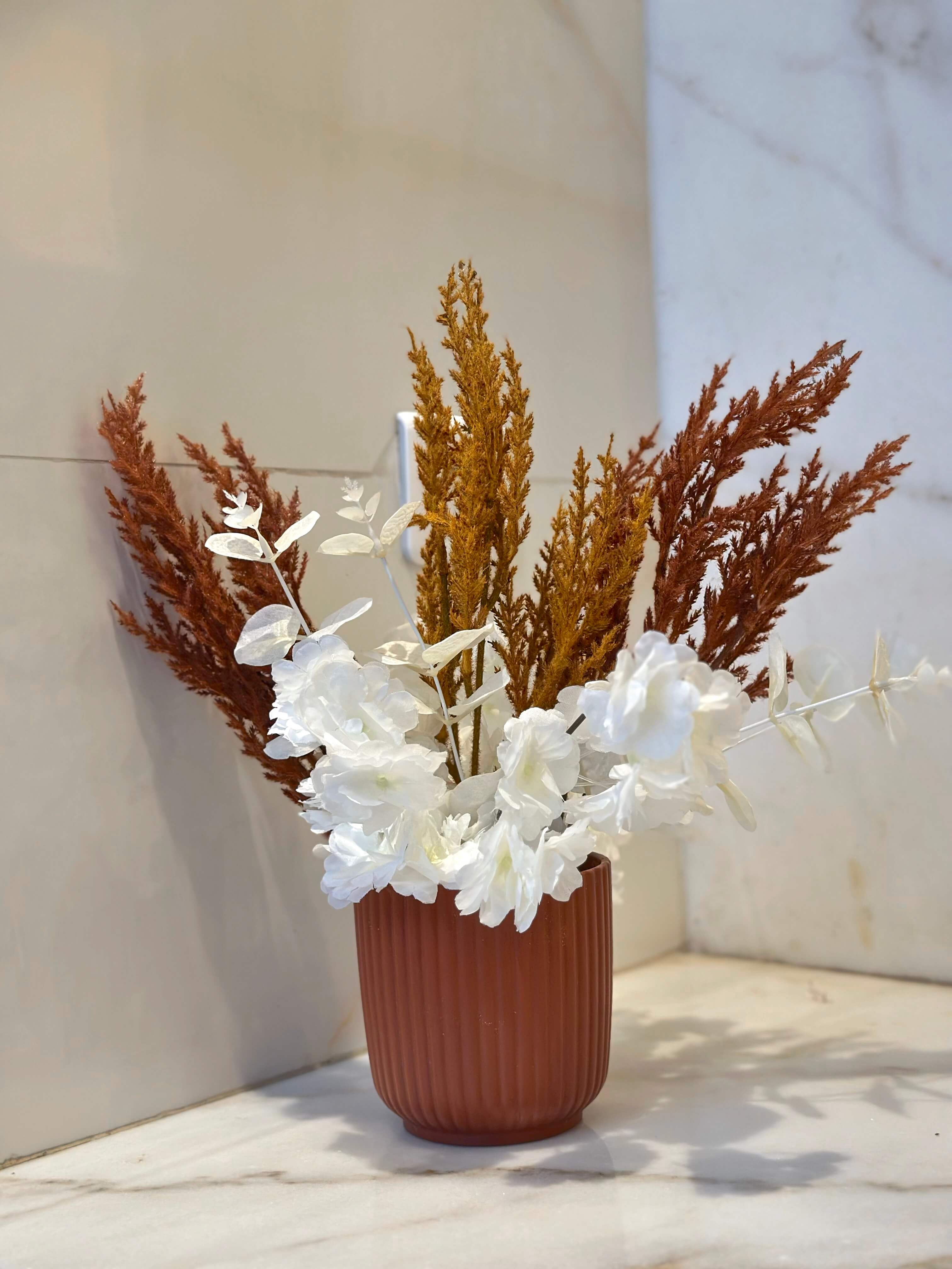 Composition Florale - Éclat Terracotta